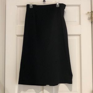 Briggs Long Black Skirt with Back Zipper and Slit